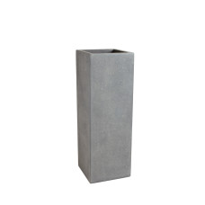 Polystone planting column, 35 x 35 x 100 cm, gray