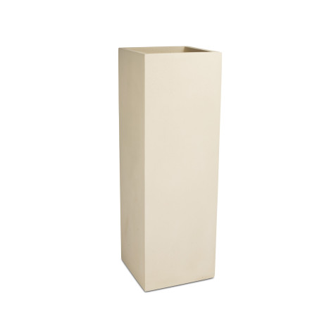 Polystone planting column, 40 x 40 x 120 cm, cream