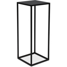 Stage metal flower column, 30 x 30 cm, height 75 cm, black matt