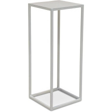 Stage metal flower column, 30 x 30 cm, height 75 cm, matt white