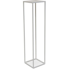 Stage metal flower column, 30 x 30 cm, height 125 cm, matt white