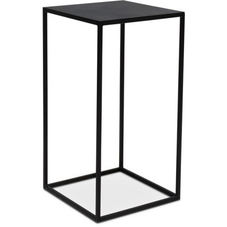 Stage metal flower column, 40 x 40 cm, height 75 cm, black matt