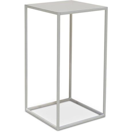 Stage metal flower column, 40 x 40 cm, height 75 cm, matt white