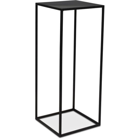 Stage metal flower column, 40 x 40 cm, height 100 cm, black matt