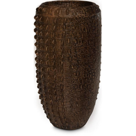 Croc floor vase, Ø 50 cm, height 100 cm, bronze