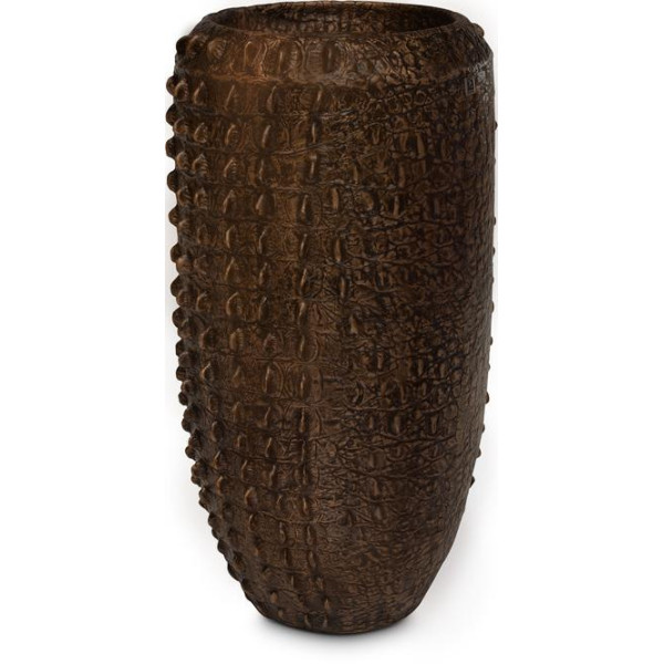 Croc floor vase, Ø 50 cm, height 100 cm, bronze
