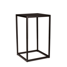 Stage metal flower column, 30 x 30 cm, height 50 cm, black matt