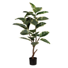 Rubber tree - Ficus Elastica artificial plant, UV stable, 122 cm