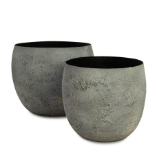 Lunea planter, set of 2, Ø 39/33 cm, height 33/30 cm