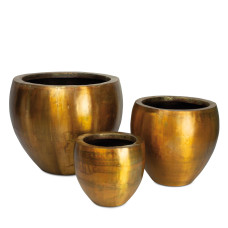 Aurum planter, set of 3, Ø 54/40/29 cm, height 44/36/26 cm