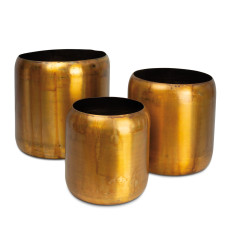 Aurum Cylinder planter, set of 3, Ø 38/33/27 cm, height 36/31/26 cm