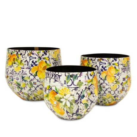 Lemon Fusion table vessel, set of 3, Ø 33/27/23 cm, height 29/25.5/22 cm