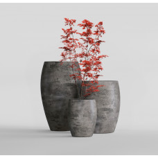 OVAL CONCRETE GREY DARK