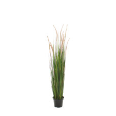 Bulbous grass artificial plant, densely grown, 122 cm, beige