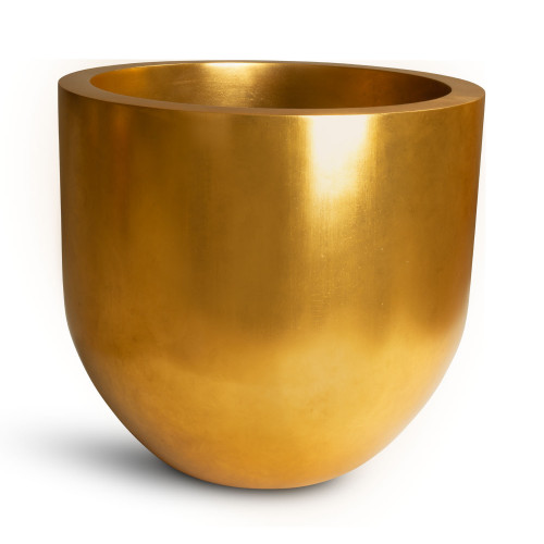 Pandora floor planter, Ø 55 cm, height 50 cm, gold leaf