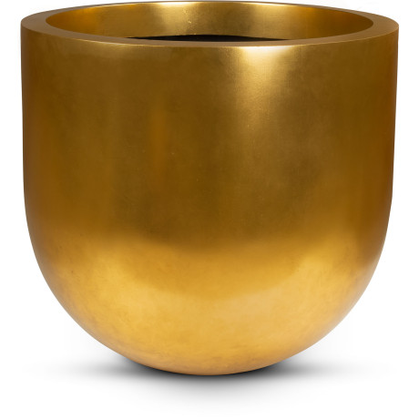 Pandora floor planter, Ø 70 cm, height 63.5 cm, gold leaf