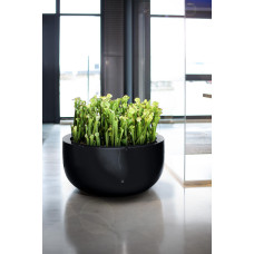 Premium floor planter XL, Ø 100 cm, height 50 cm, black