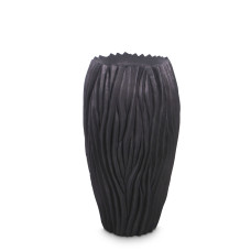 River floor vase, Ø 38 cm, height 70 cm, black