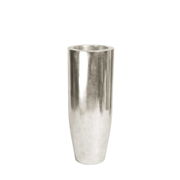 Pandora floor vase, Ø 35 cm, height 90 cm, silver leaf