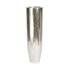 Pandora floor vase, Ø 35 cm, height 125 cm, silver leaf