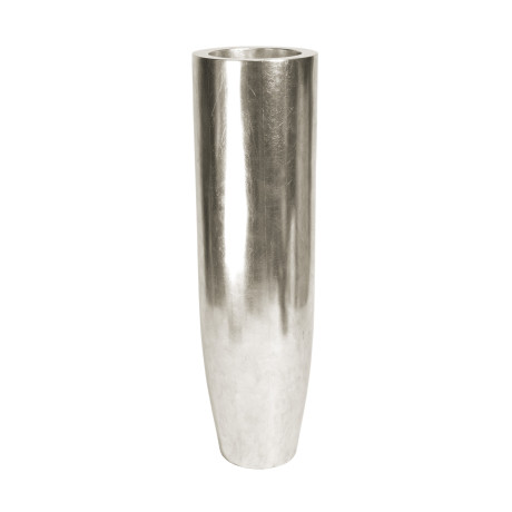 Pandora floor vase, Ø 35 cm, height 125 cm, silver leaf