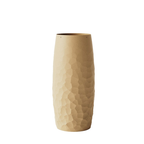 Organic 3D floor vase, Ø 38 cm, height 75 cm, wood